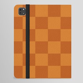 Burnt orange checkered pattern iPad Folio Case