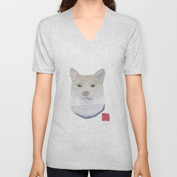 SHIBA INU, DOG V Neck T Shirt