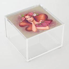 Flower Girl in Pink Acrylic Box