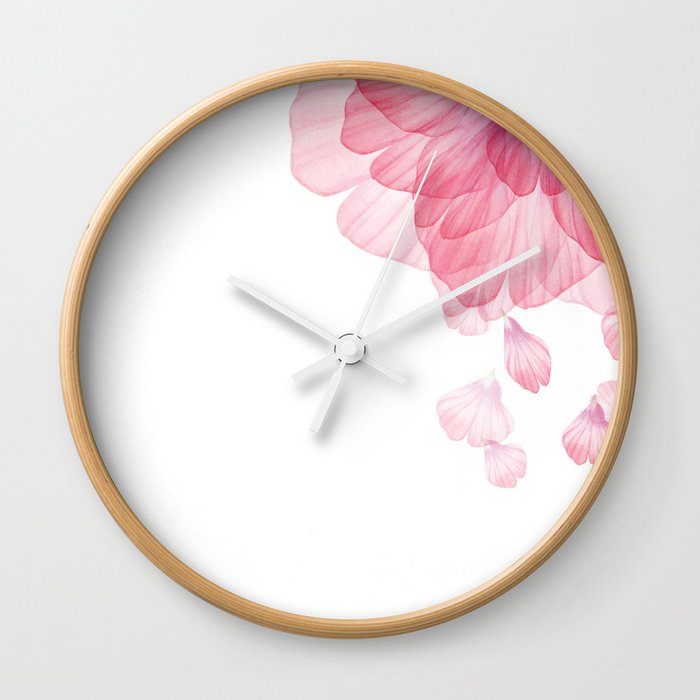 Pink flower Wall Clock