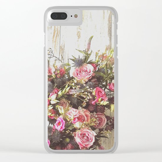 Heart of Flowers Clear iPhone Case