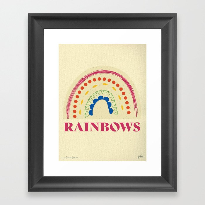 Rainbow in sunshine Framed Art Print