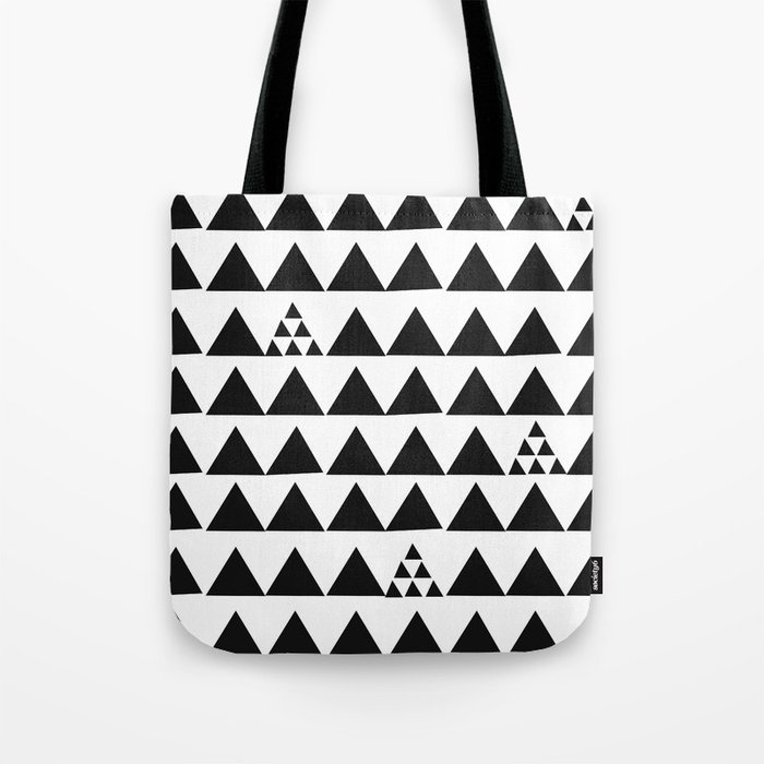 Black geometric print Tote Bag by Hello Olive Designs Society6