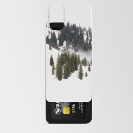 Aerial winter wonderland | Pine trees and snow Android Card Case