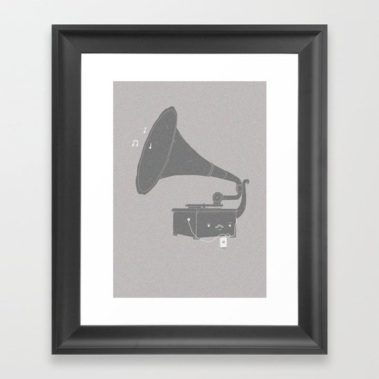 Get with the times Framed Art Print