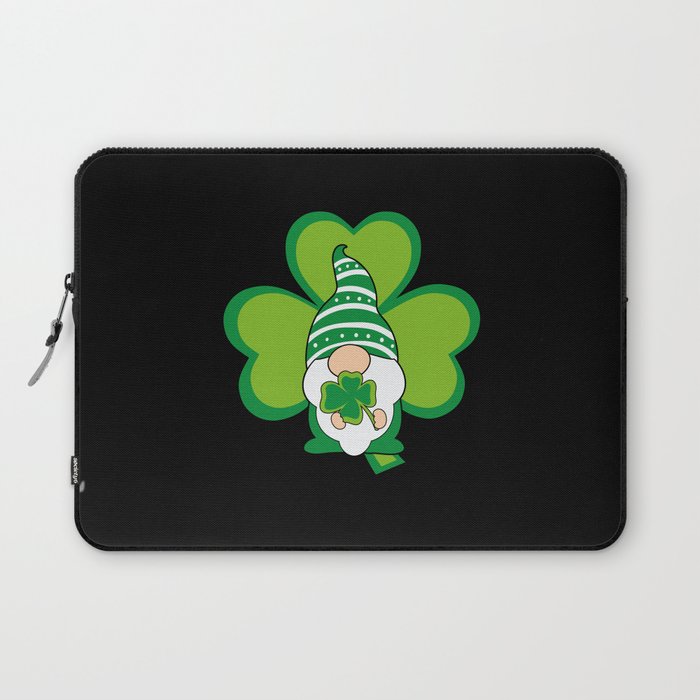 St Patricks Day Gnome Irish Shamrock Laptop Sleeve