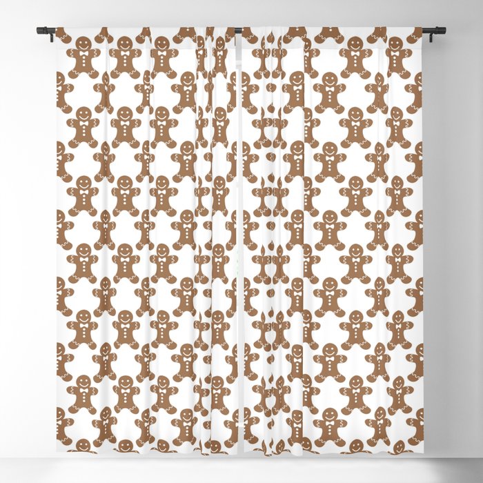 Christmas Gingerbread Pattern Blackout Curtain