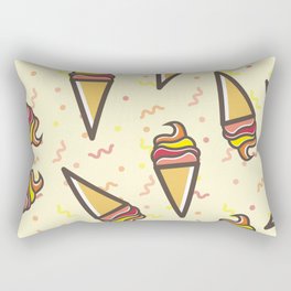 Ice Cream Cone Repeat Pattern Rectangular Pillow