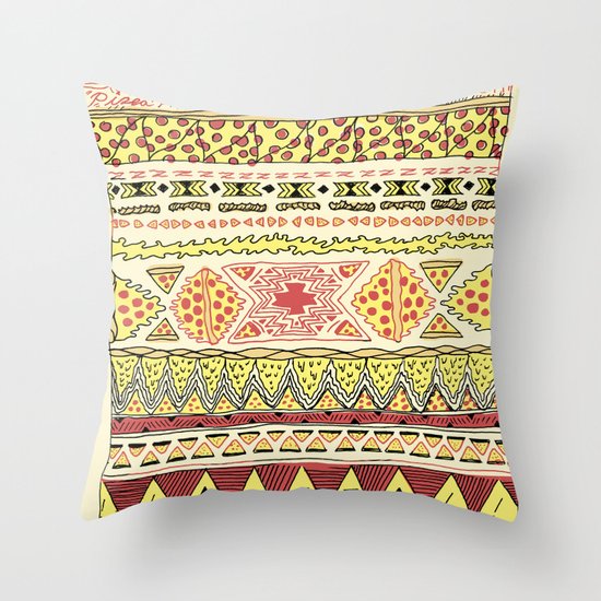 Pizza Pattern Throw Pillow