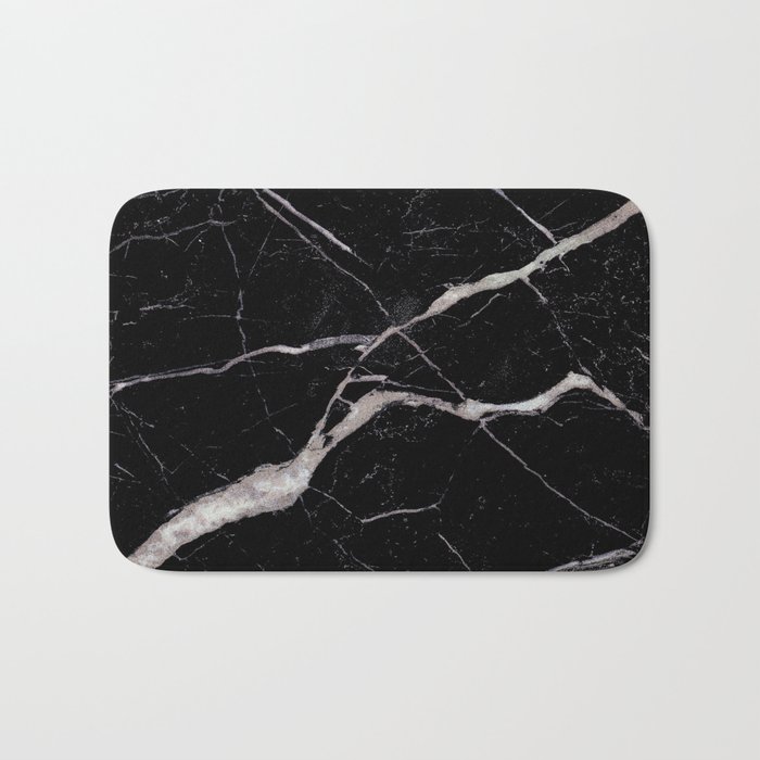 Black Marble Bath Mat