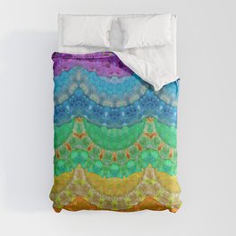 Colorful Chakra Mandala 4 by Sharon Cummings Comforter