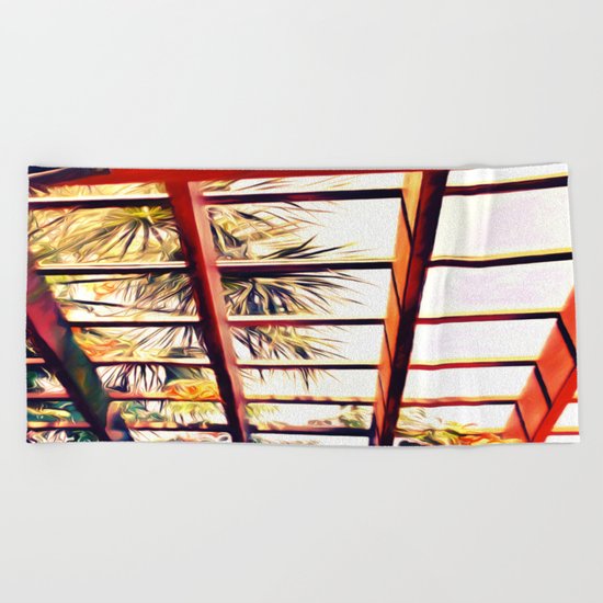 View From the Pergola Beach Towel