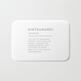 Kintsukoroi Definition Bath Mat | Definition, Pottery, Zen, Japanese, Graphicdesign, Kintsugi, Silver, Ceramic, Kintsukoroi, Broken 