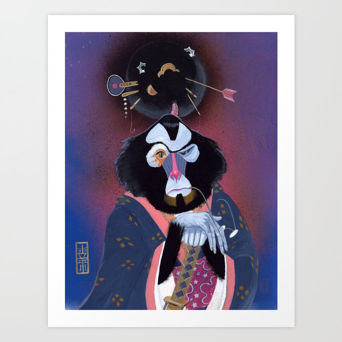 Monkey In A Dress Art Print By Dougland Society6