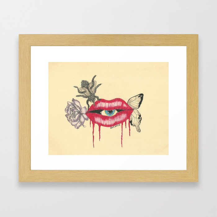 Lips Framed Art Print