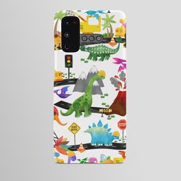 Watercolor Dinosaur Construction Crew Android Case