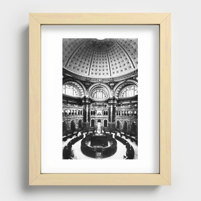 Congressional Library - Public Reading Room - 1897 Recessed Framed Print