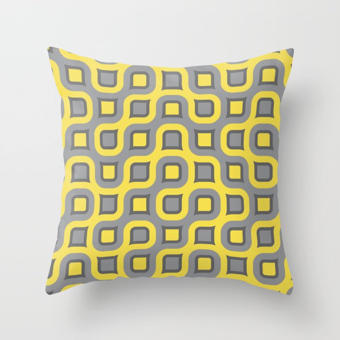 Truchet Pattern - Pantone Colors Of The Year 2021 Themed Throw Pillow