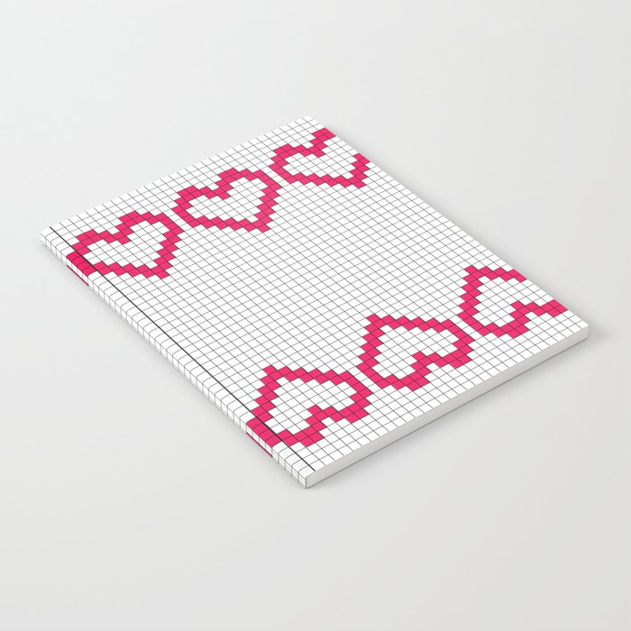 Embroidered hearts Notebook