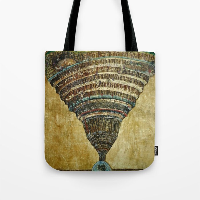 Sandro Botticelli Sandro Botticelli The Map of Hell, Abyss of Hell  Tote Bag