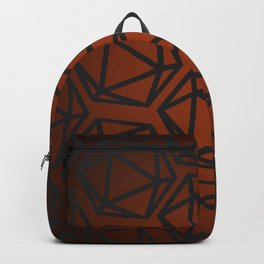 D20 Pattern - Orange Black Gradient Backpack | Critical, Sorcerer, Crit, Orange, Master, Bard, Rouge, Graphicdesign, Pattern, Dm 