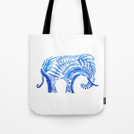blue elephant watercolor Tote Bag