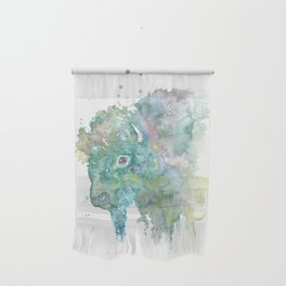 Dreamy Bison watercolor Wall Hanging