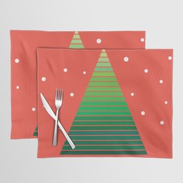 Christmas greeting card with stylized Christmas tree Placemat