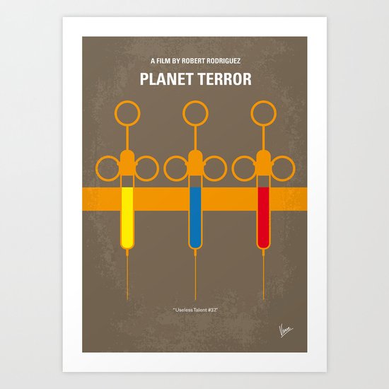No165 My Planet terror minimal movie poster Art Print