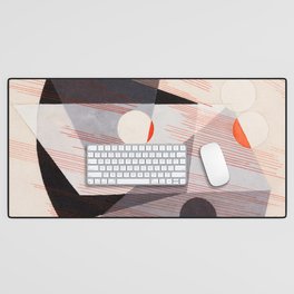 Grey Superimposition by Laszlo Moholy-Nagy Desk Mat