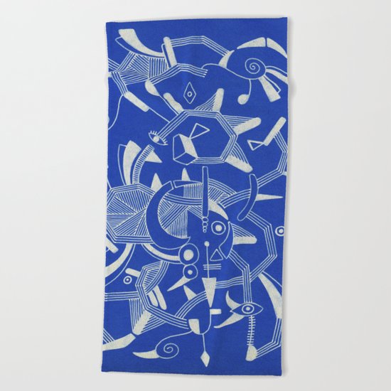 - oceanic warning - Beach Towel