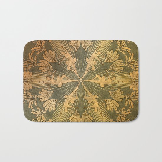 Wonderful mandala of ballerina Bath Mat