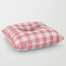 Classic Check - watermelon pink Floor Pillow