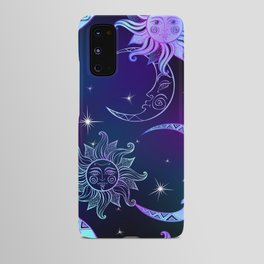 Sun, Moon & Stars, Purple Sky Android Case
