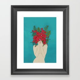 Blooming Red Framed Art Print