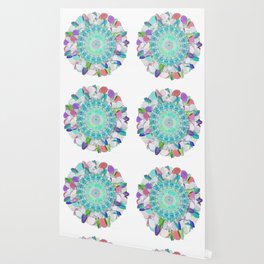 Colorful Flower Art Petal Mandala Wallpaper