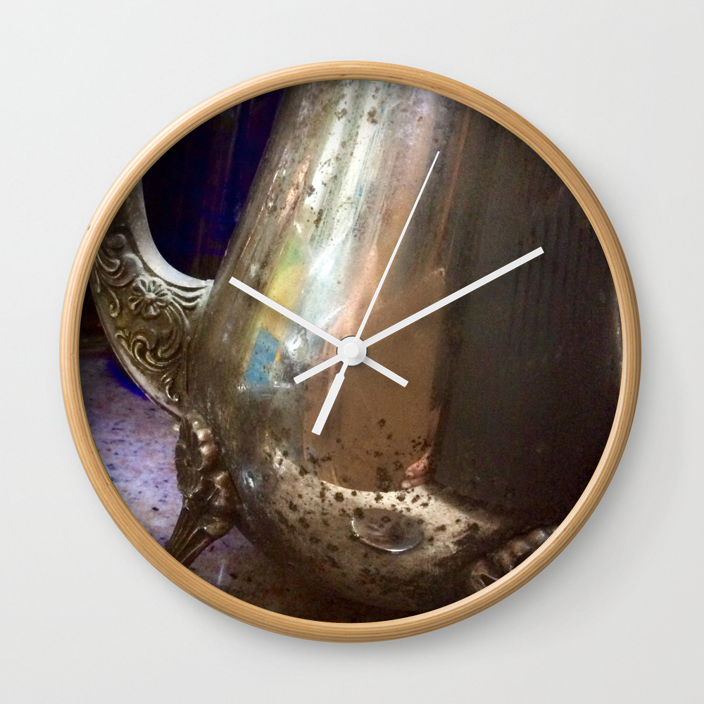 Antique Silver Wall Clock By Sarahbreece Society6