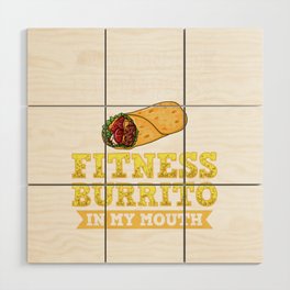 Burrito Tortilla Wrap Breakfast Bowl Vegan Wood Wall Art