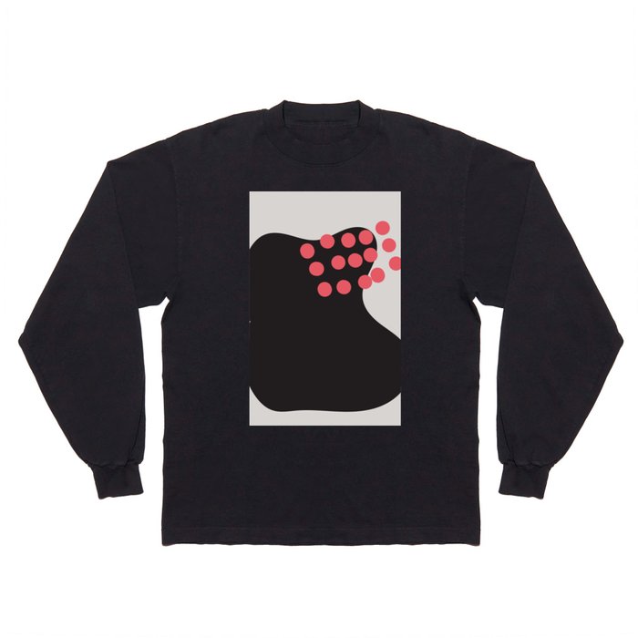 10  Abstract Shapes 220308 Digital Blob Organic Valourine Design  Long Sleeve T Shirt