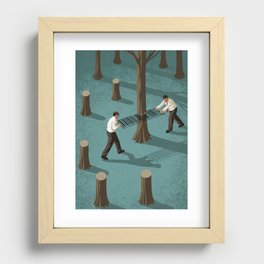 barcode loggers Recessed Framed Print