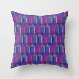 Crystal - Purple Throw Pillow