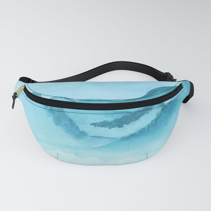 Soft Blue Mountain Landscape Fanny Pack