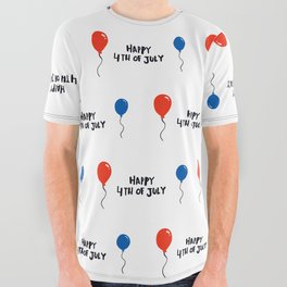 4th july pattern  All Over Graphic Tee