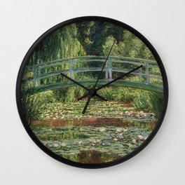 Monet - The Japanese Footbridge and the Water Lily Pool Wall Clock
