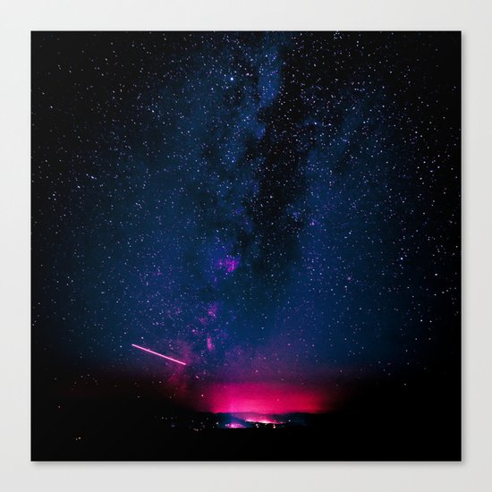 Electric Desert Starry Night Canvas Print