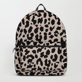 Tan Leopard Backpack