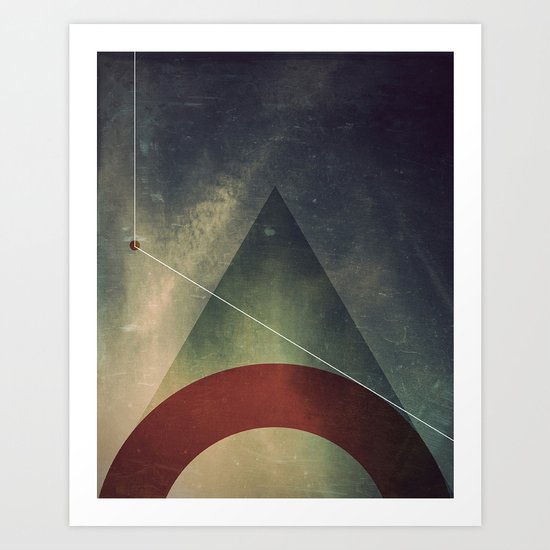 triangle half circle Art Print