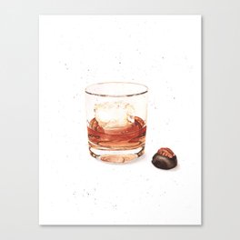 bourbon on the rocks Canvas Print