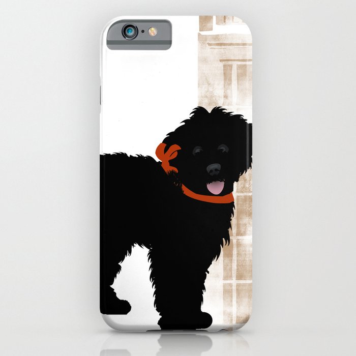 Black Labradoodle dog iPhone Case