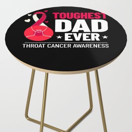 Head and Neck Throat Cancer Ribbon Survivor Side Table